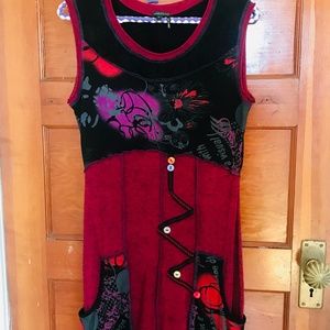 Vividly Colourful Dress with Pockets